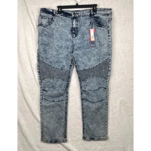 Phat Farm Jeans Mens 44 x 30 (Measures 29) Skinny Fit Stretch NWT Blue Denim