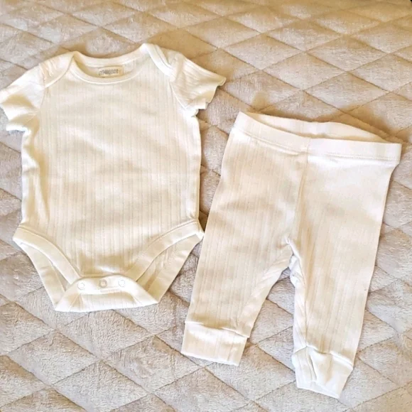 Gymboree white onesie & pant set