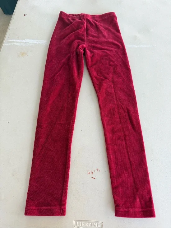 Gymboree Deep Red Fleece Leggings