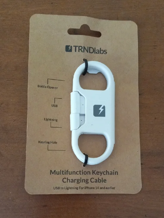 TRNDlabs Multifunction Keychain Charging Cable - White
