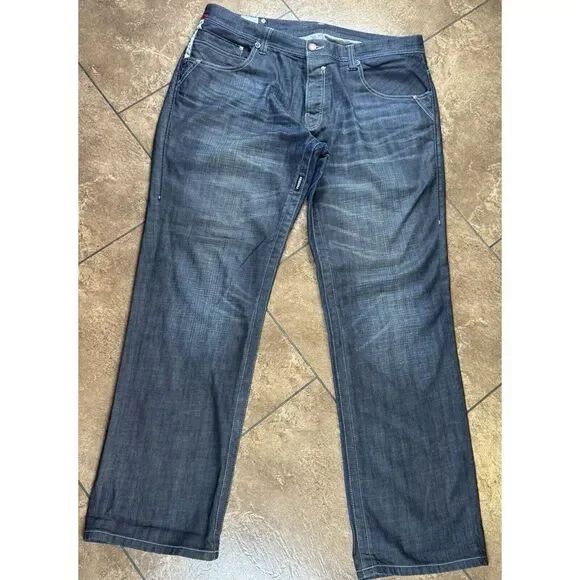 Vintage Y2K Parish Nation‎ Selvedge Baggy Loose Jeans Mens 38x32 Hip Hop 90s