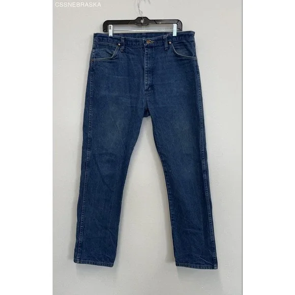 Wrangler Blue 13MWZ Cowboy Cut‎ men's jeans in 100% cotton denim - Size 38x32