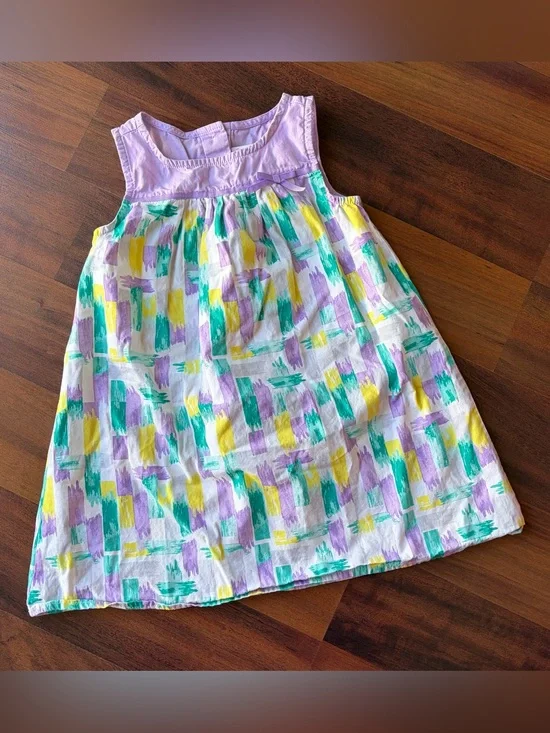 Girls' Lavender & Multicolor Brushstroke Sundress Artdeco Gymboree Outlet