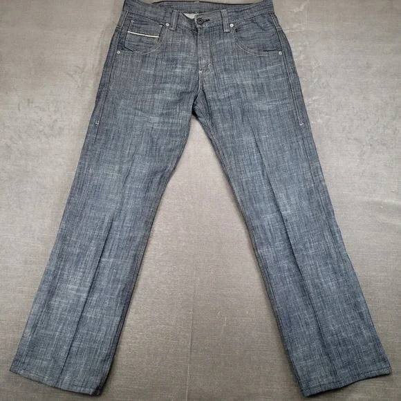 Vintage Levis 569 Jeans Men 35x32 Blue Loose Baggy Denim Flap Pockets Y2K Skater