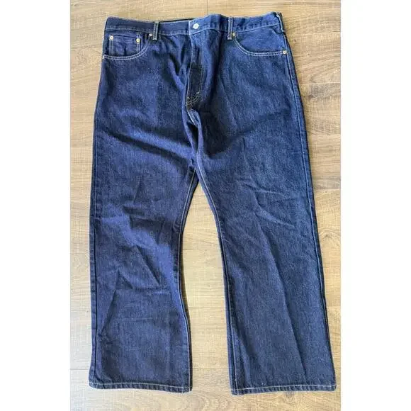 Levi's 517 Jeans Mens Size 44x30‎ Dark Blue Wash Denim Bootcut Western Cowboy