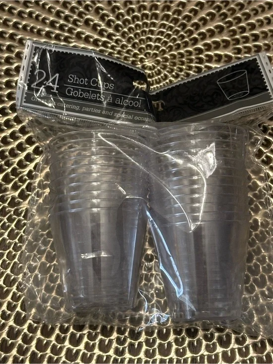 Clear Plastic Small Cups - 24 Pack