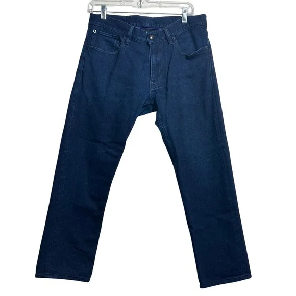 Ralph Lauren Purple Label Slim Fit Jeans Mens 32x24 Dark Indigo Blue Made Italy