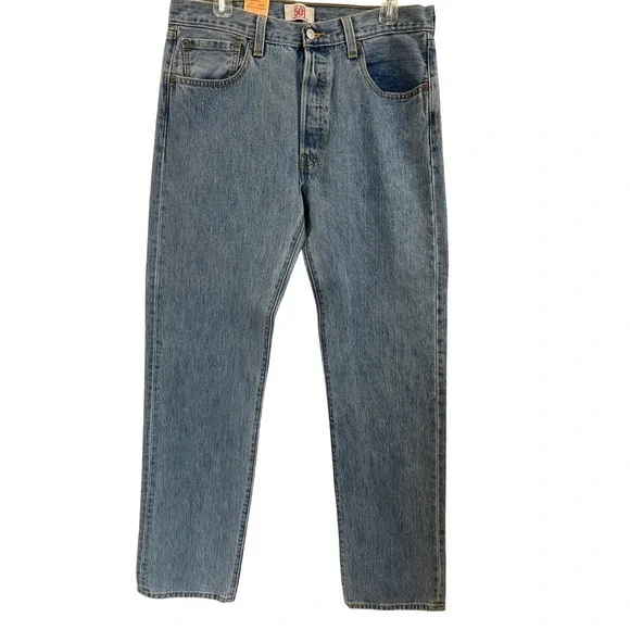 Levi's 501 Original Fit Mens Jeans 34x36 Blue Straight Leg Button Fly NWT