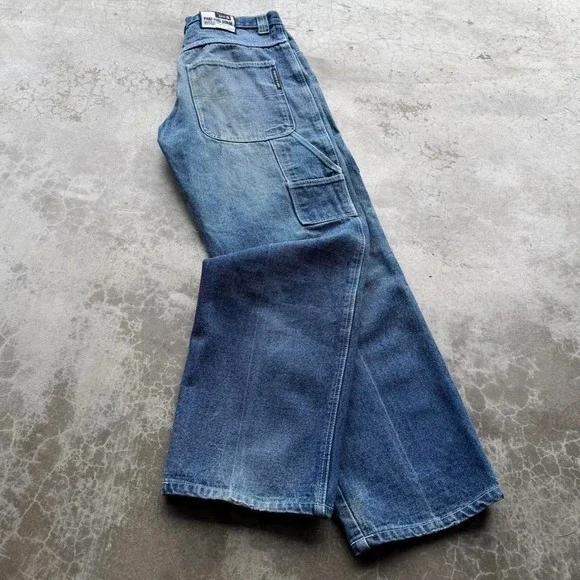 Vintage early 2000's Phat Farm Faded Worn Wide Leg carpenter Denim jeans