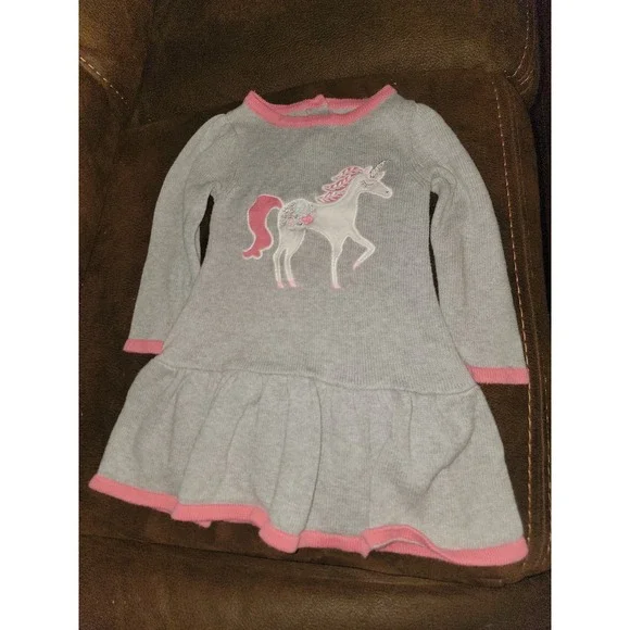 Gymboree outlet cozy fairytale unicorn sweater dress size‎ 18 24 months
