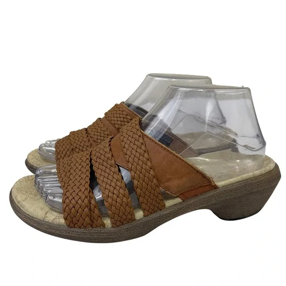 Spenco Womens Virginia Tan Woven Strap‎ Comfort Slides Sandals Size 7