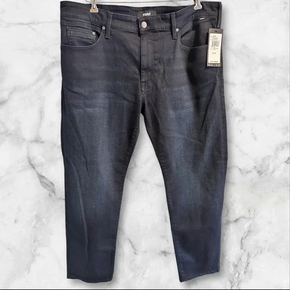 Mavi Jeans Mens 38X32 Zach Dark Williamsburg‎ Straight Leg Stretch Denim NEW