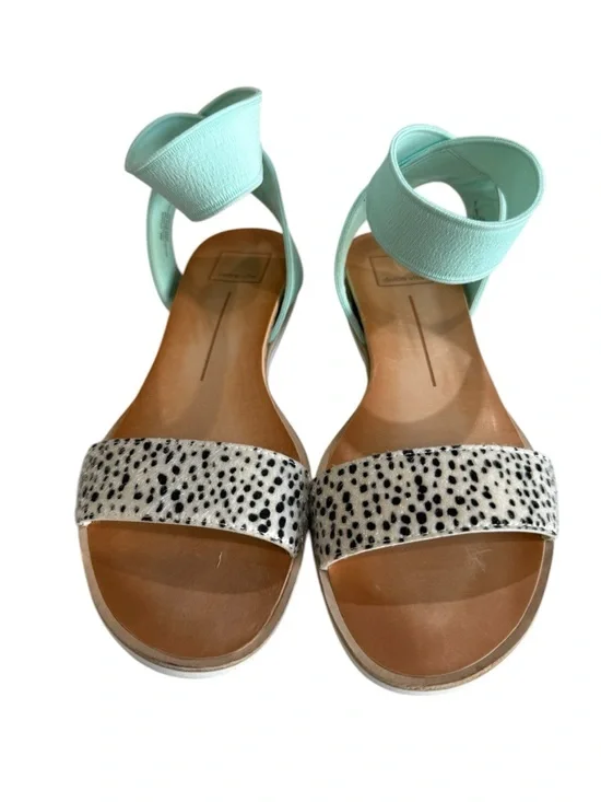 Dolce Vita Vivian Mint‎ and leopard -Print Ankle Strap Sandals