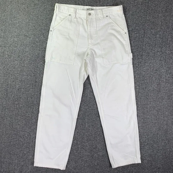 Alex Mill Painters Jeans Men 34x30 Pant White Denim Carpenter