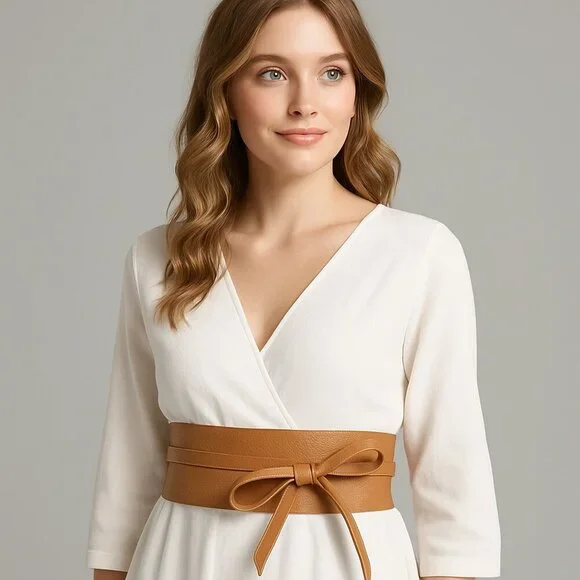 2/$30 Obi Belt Wide Wrap Around Waist Boho Gypsy Self Tie Camel Cinched Corset