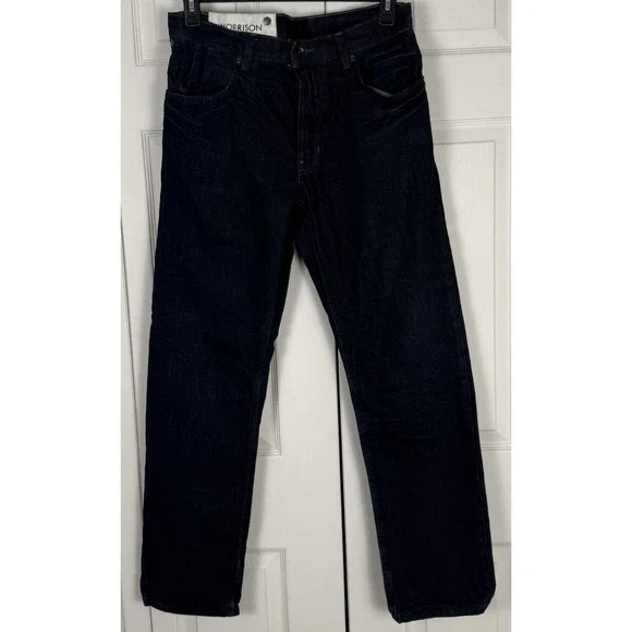 Gap Morrison Jeans Mens 32x32 Blue Denim Button Fly Dark Wash Pigment‎ Dip