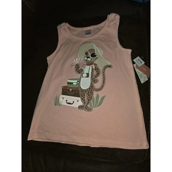 Gymboree safari‎ tourist cheetah suitcase tank size 7 nwt