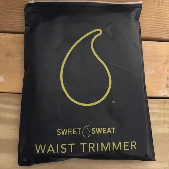 Sweet Sweat Waist Trimmer Band (Women & Men) - Trainer Belt - Black / Yellow XL