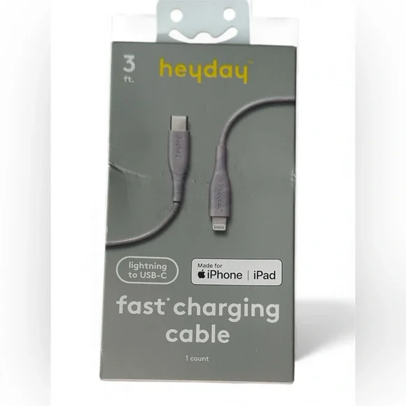 Heyday Purple Fast Charging Cable for iPhone and iPad