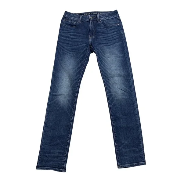 American Eagle Men's 31x32 Slim Straight Jeans Dark Wash AirFlex+ Stretch