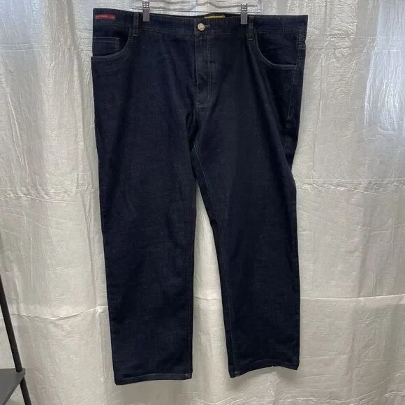 Enzo Tovare Jeans Dark Wash Denim Straight Leg Pants Mens Size 44 x‎ 28