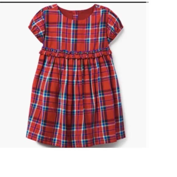 Gymboree Holiday Plaid Red Dress Girls‎ Sz 2T
