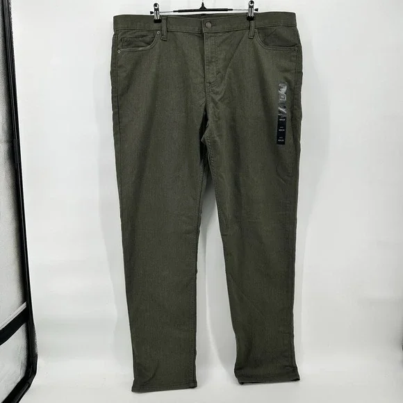 Banana Republic Travel Jeans Mens 40x34 Olive Green Slim Fit Pants NEW
