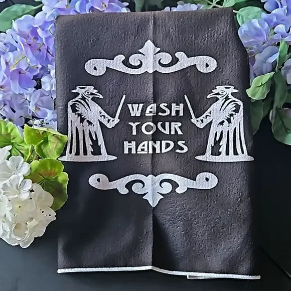 Goth Black & White Single Towel 