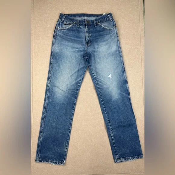 Dickies Jeans Men's Size 32‎ Blue Slim Straight Leg High Rise Medium Wash Denim