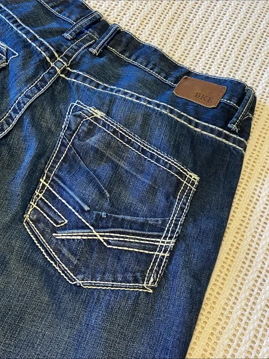 Buckle BKE CARTER Stitch Denim Bootcut Jeans Size 36L x 34” Cowboy Rodeo