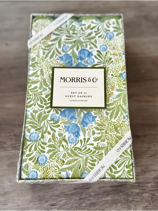 William Morris & Co Bower Powder Paper Guest Napkins Set of 32
