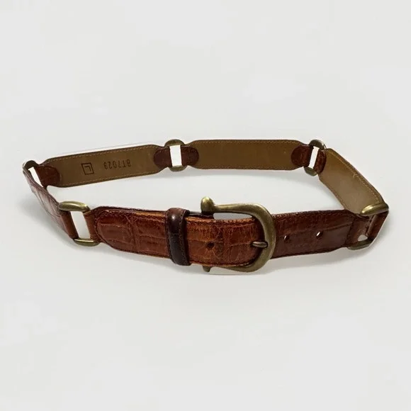 Fossil Brown Genuine Leather Belt - Women's Size L WEAR DISTRESSED BY7029