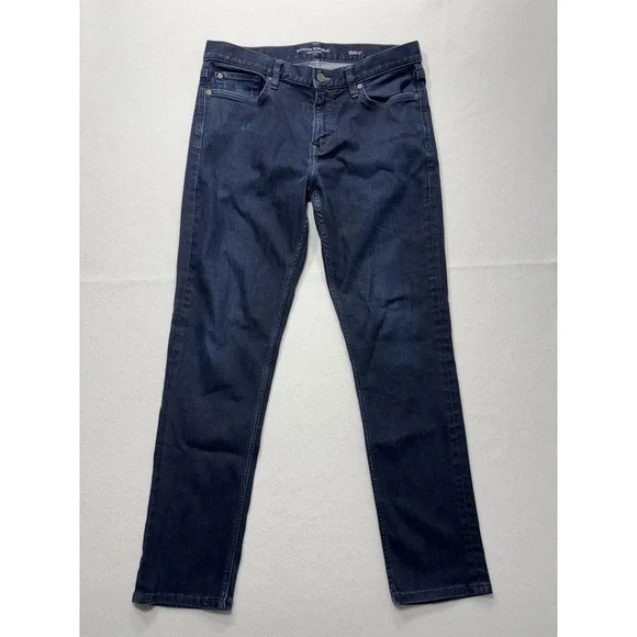 Banana Republic Traveler Jeans Mens 33x32 Blue Slim Straight Dark Wash Denim
