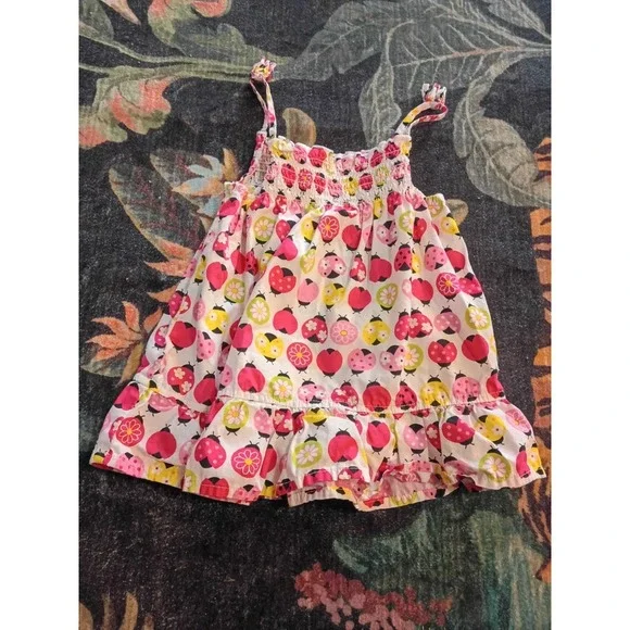 Vintage 2009 Gymboree Ladybug Tank Top Shirt Spaghetti Straps Girls Size 5