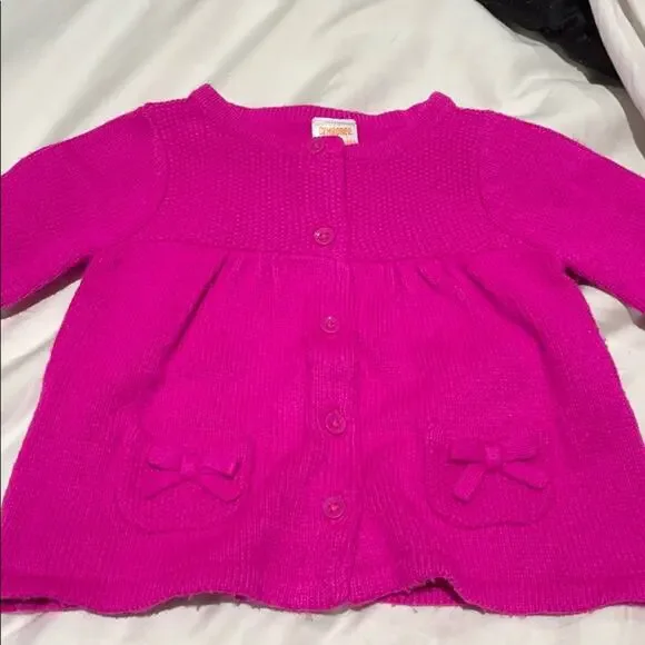 Gymboree 18-24 hot pink cardigan guc