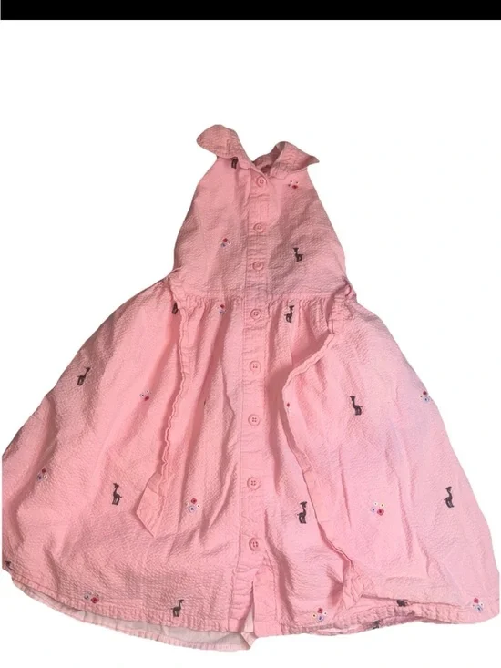 Gymboree Pink Giraffe Dress 9 100% Cotton