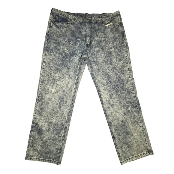 Levi's 541 Athletic Taper Jeans Mens 40x30 Blue Excellent Acid Wash Denim