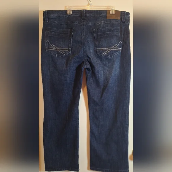 TK Axel Men's Jeans 42X30 (40x30 Tag) Slim Boot Dark Wash Denim Blue Jeans Pants