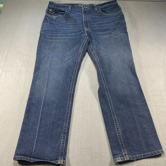Ariat Rebar M4 Mens Jeans Relaxed Boot Cut Dark Wash 38x30