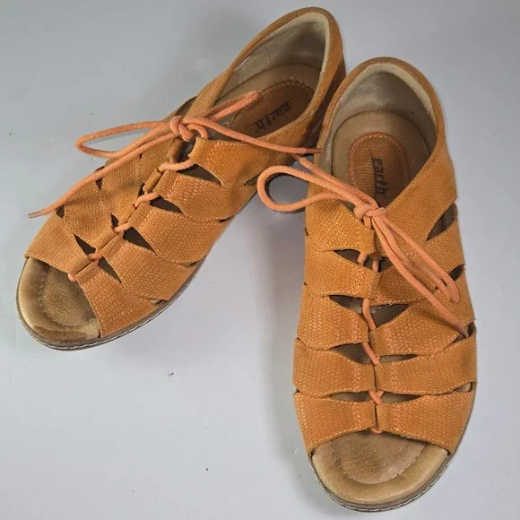 Earth Womens Lace Up Gladiator Sandals Size 10B