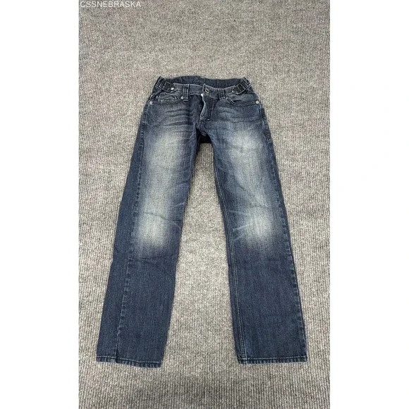 Levi's Men's 514 Slim Straight Jeans Blue Dark Wash Faded Size 30x30