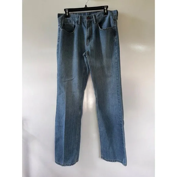 Levis 559 Mens Relaxed Straight Leg Jeans Medium Wash Blue Denim 33x34