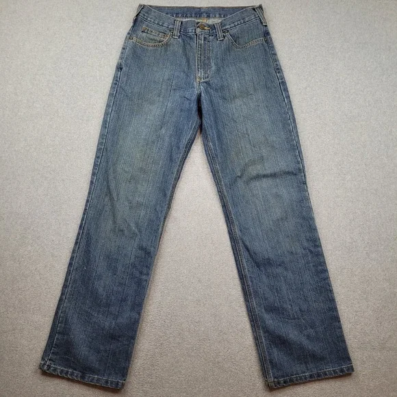 Carhartt Jeans Mens 30x32 Blue Straight Leg Rugged Flex Workwear 101483-980