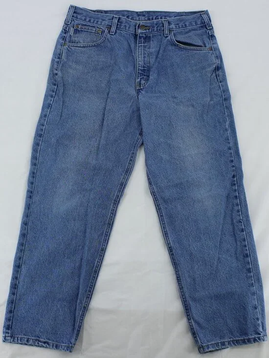 Vintage Carhartt Classic Relaxed Fit Straight Leg Jeans‎ - Blue Denim - Size W36