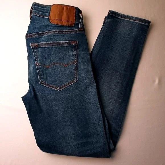 American Eagle Mens Jeans Blue Size 26x28 Next Level Flex Distressed Denim Slim