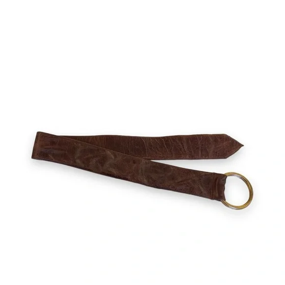 Vintage Wide Genuine Leather Brown Belt