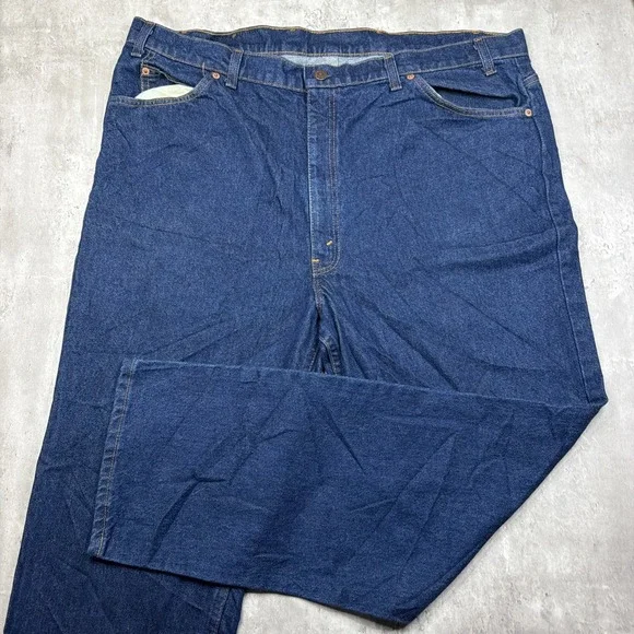 Vtg Levi's 509 Orange Tab Jeans 44x30 Made in USA Dark Wash Straight Leg 80s 90s