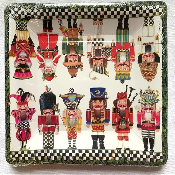 Mackenzie-Childs Nutcracker Brigade dessert plates HTF pkg of 10 plates