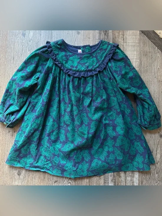 Vintage Gymboree 90s rainbow tag Cord Floral Dress size “Medium”