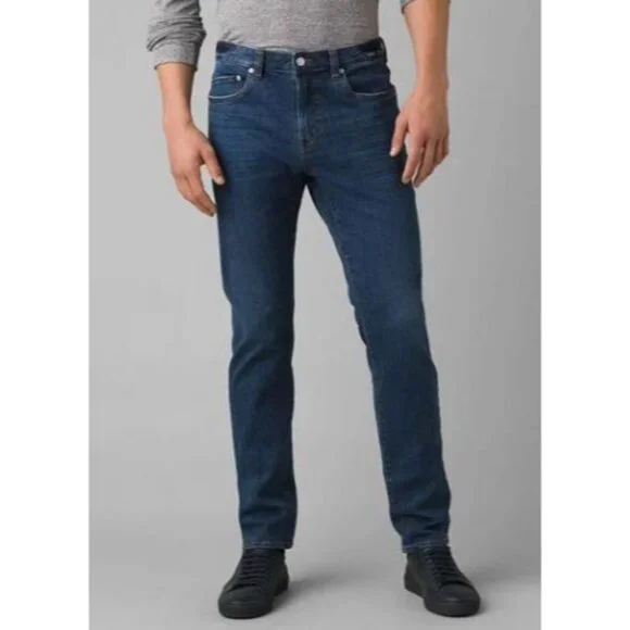 PrAna‎ Hillgard Jean Medium Ozone Wash Mens 28/30 Straight Stretch Denim NWT